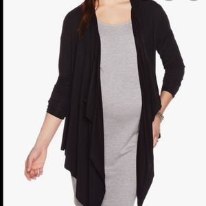 STORK and BABE MATERNITY SWEATER Cardigan IN GREY